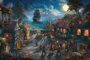 caribe Obras - Piratas del Caribe Thomas Kinkade